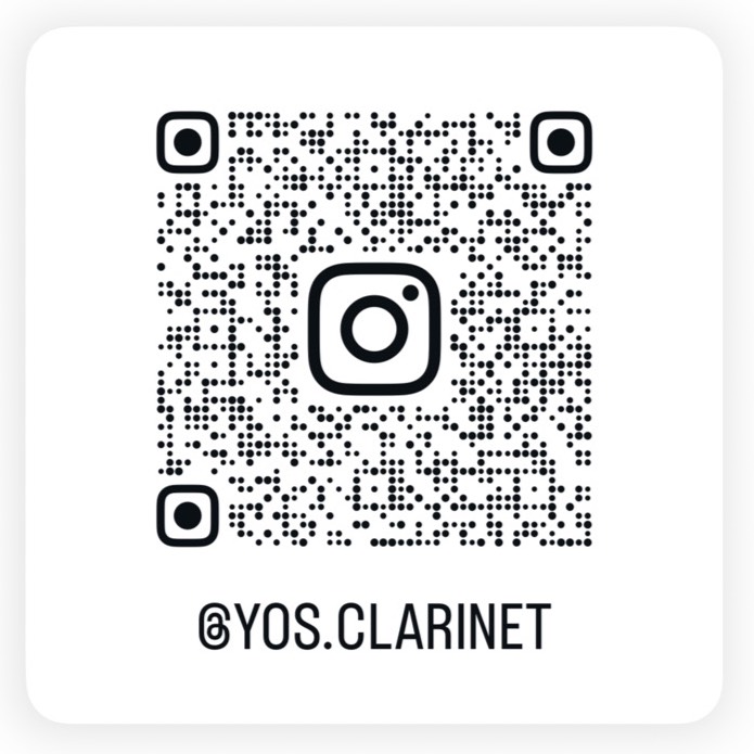 คิวอาร์โค้ดเชื่อมไปยังอินสตาแกรม @yos.clarinet